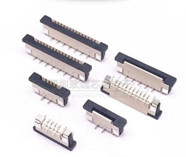 FFC/FPC排线插座错位脚 1.0MM 立式贴片带锁 6P8P10P12P20P30P40P