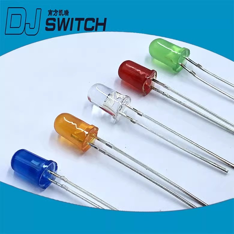 5mmLED灯 红 蓝 白 黄 绿 紫 橙色 发光二极管 直插DIP灯珠